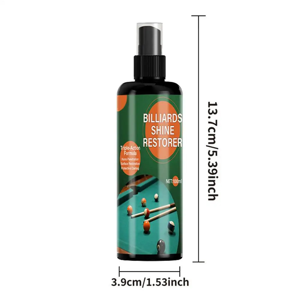100ml Billiard Ball Cleaner Pool Table Cleaning Mist With Towel Billiard Ball Polishing Spray For Clean Polishes Home Club Use